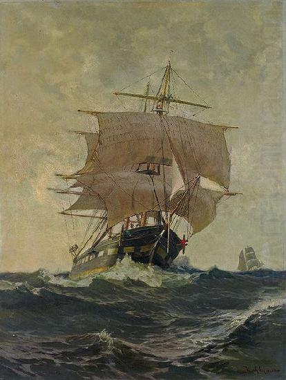 Dreimastbark unter vollen Segeln, Eugen Kohlhauer